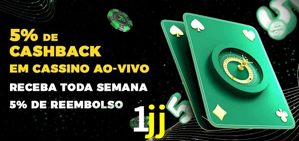 Promoções do cassino ao Vivo 1jj
